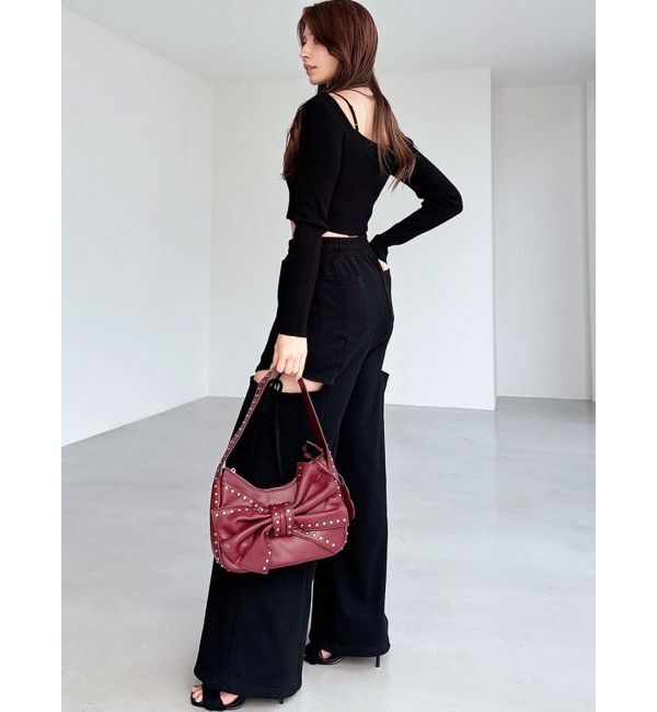 RESEXXY「サイドリボンスウェットワイドパンツ」|その他|