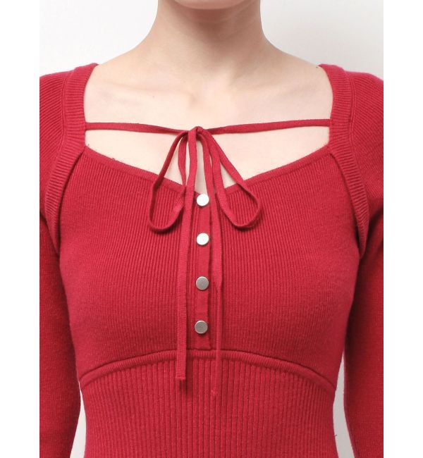 RESEXXY「リボンデザインニットワンピース」|ワンピース|