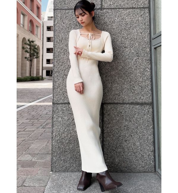 RESEXXY「リボンデザインニットワンピース」|ワンピース|