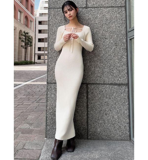RESEXXY「リボンデザインニットワンピース」|ワンピース|