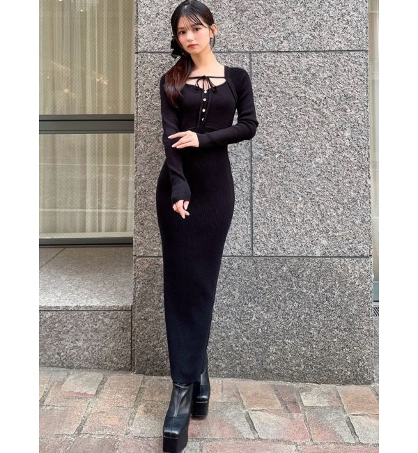 RESEXXY「リボンデザインニットワンピース」|ワンピース|