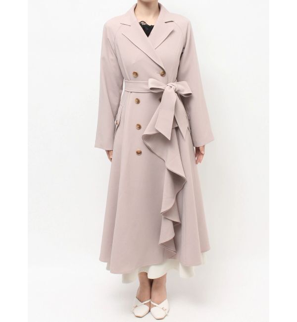 RESEXXY「カスケードフレアロングコート」|トレンチコート|