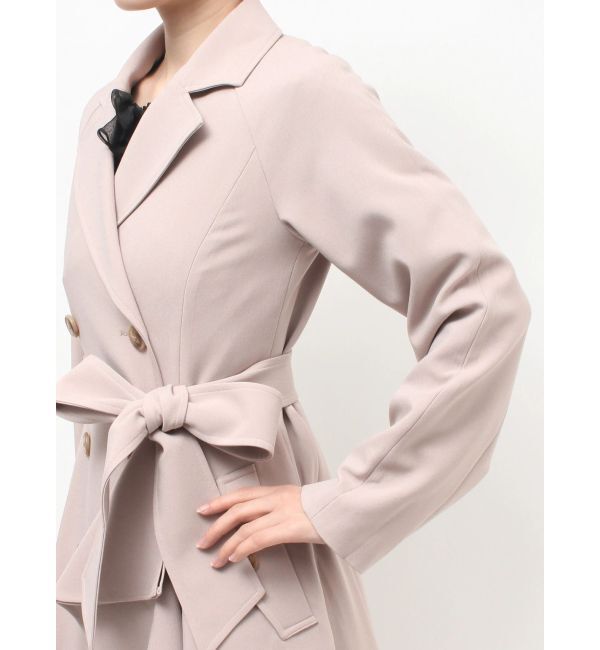 RESEXXY「カスケードフレアロングコート」|トレンチコート|