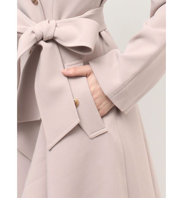 RESEXXY「カスケードフレアロングコート」|トレンチコート|