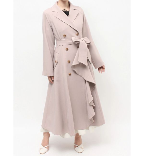 RESEXXY「カスケードフレアロングコート」|トレンチコート|