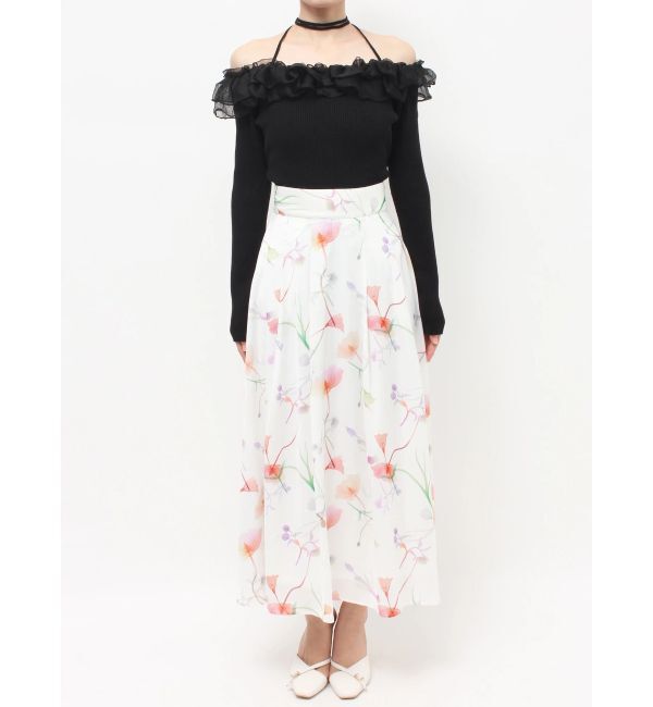 RESEXXY「【memorif.】フラワーロングフレアスカート」|スカート|