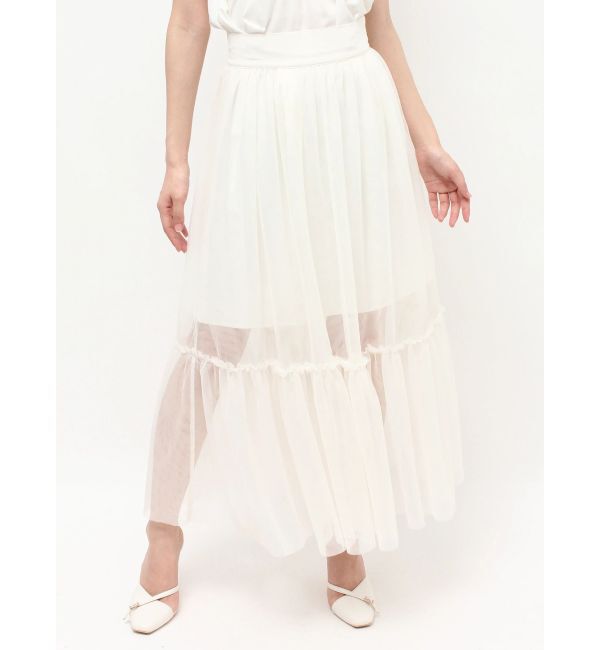 RESEXXY「レイヤードチュールロングスカート」|スカート|