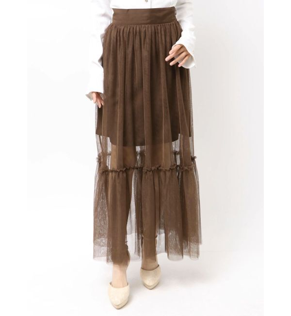 RESEXXY「レイヤードチュールロングスカート」|スカート|