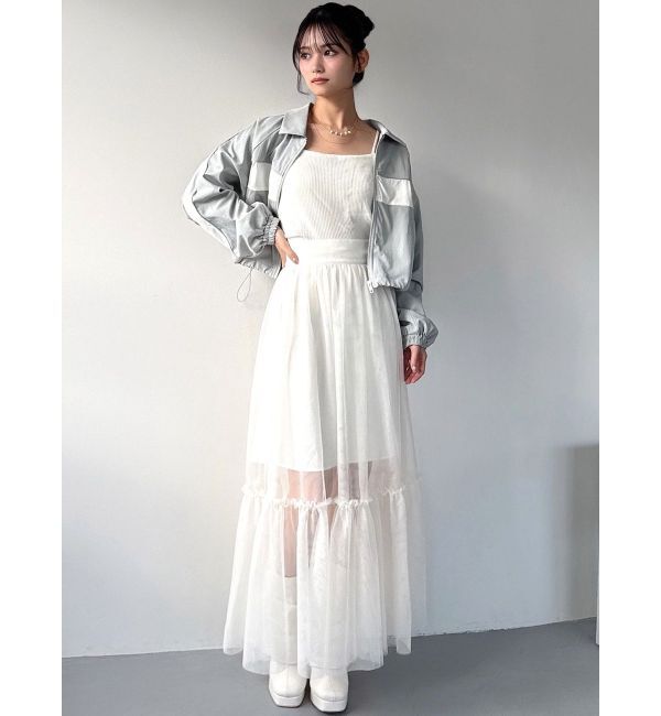 RESEXXY「レイヤードチュールロングスカート」|スカート|