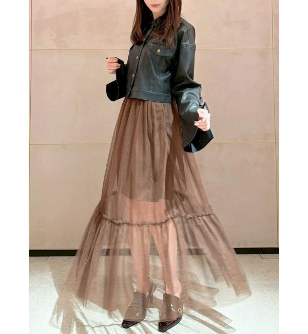 RESEXXY「レイヤードチュールロングスカート」|スカート|