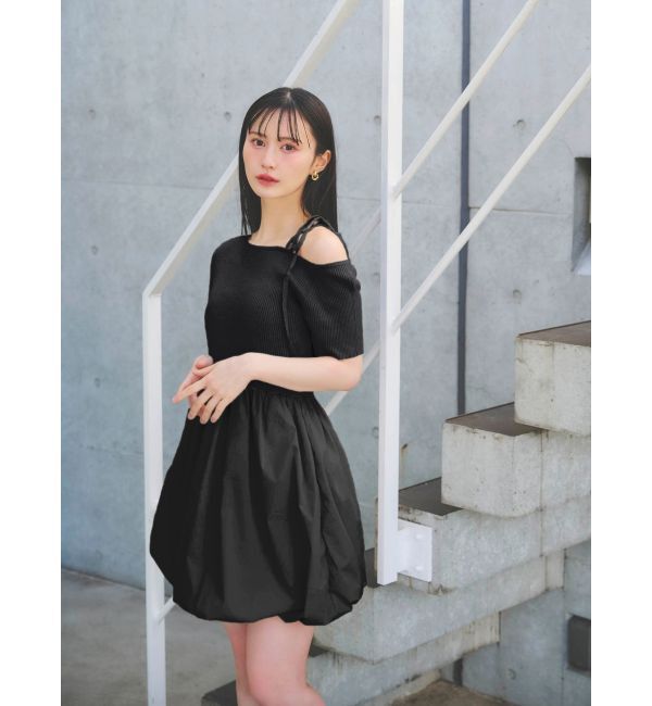 dazzlin「ニットドッキングバルーンワンピース」|ワンピース|