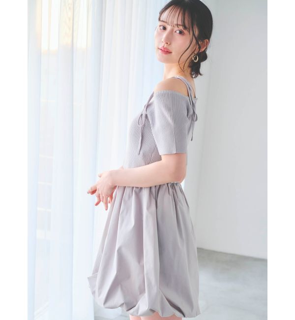 dazzlin「ニットドッキングバルーンワンピース」|ワンピース|