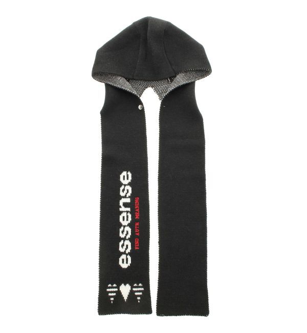 EMODA「ハートロゴフードマフラー」|マフラー|