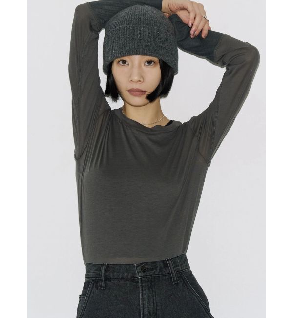 EMODA「【VEQUM】SKIN FIT LONG SLEEVE TOP」|Tシャツ・カットソー|