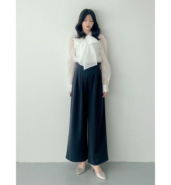 MERCURYDUO「オーガンジービッグボウタイブラウス」|シャツ・ブラウス|