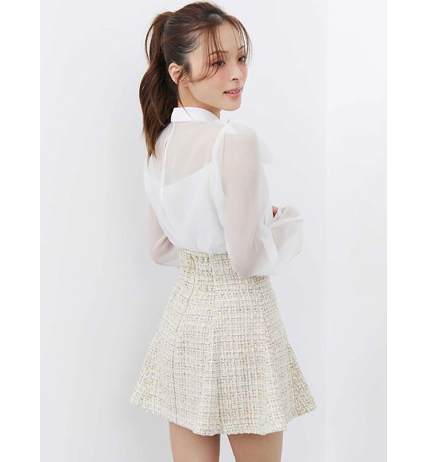 MERCURYDUO「オーガンジービッグボウタイブラウス」|シャツ・ブラウス|