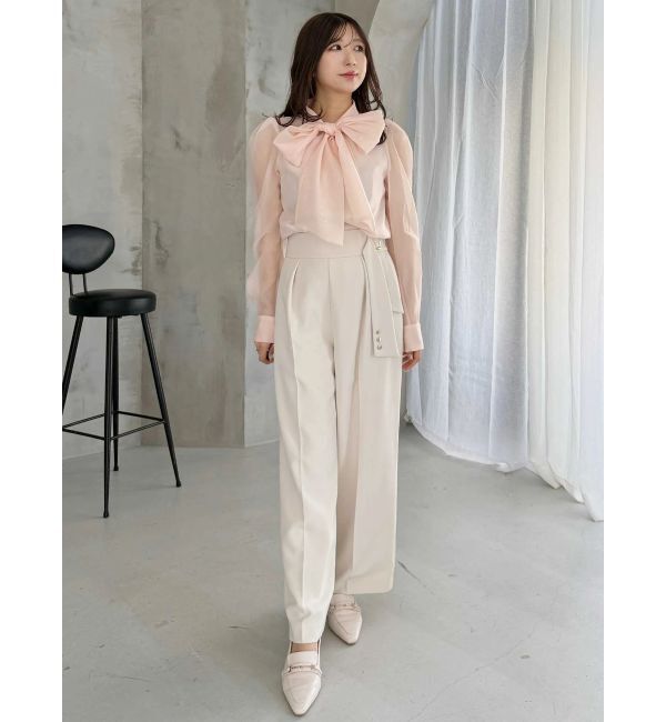 MERCURYDUO「オーガンジービッグボウタイブラウス」|シャツ・ブラウス|