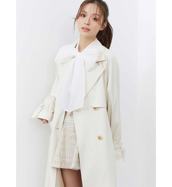 MERCURYDUO「オーガンジービッグボウタイブラウス」|シャツ・ブラウス|