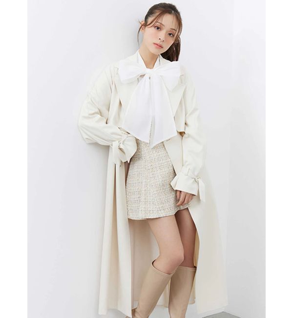 MERCURYDUO「オーガンジービッグボウタイブラウス」|シャツ・ブラウス|