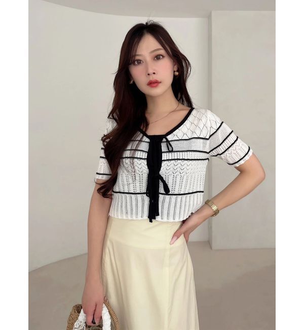 MERCURYDUO「クロシェ風ニットセットアップ」|ワンピース|