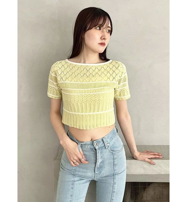 MERCURYDUO「クロシェ風ニットセットアップ」|ワンピース|