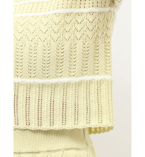 MERCURYDUO「クロシェ風ニットセットアップ」|ワンピース|