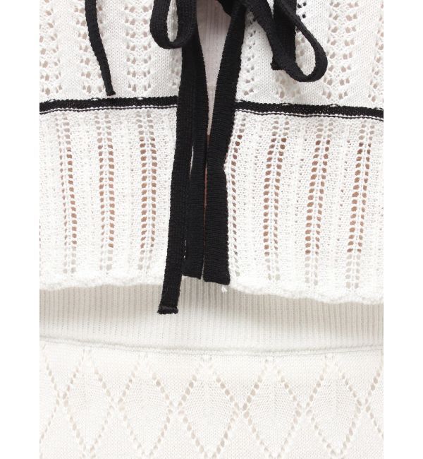 MERCURYDUO「クロシェ風ニットセットアップ」|ワンピース|