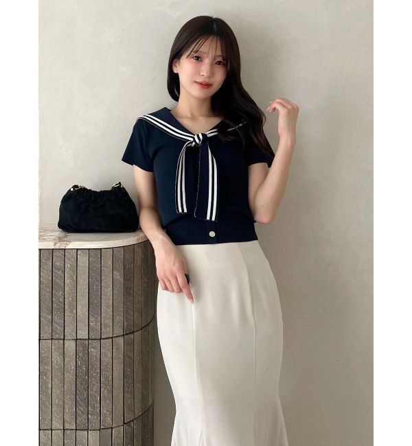 MERCURYDUO「セーラーカラーニット」|ニット・セーター|