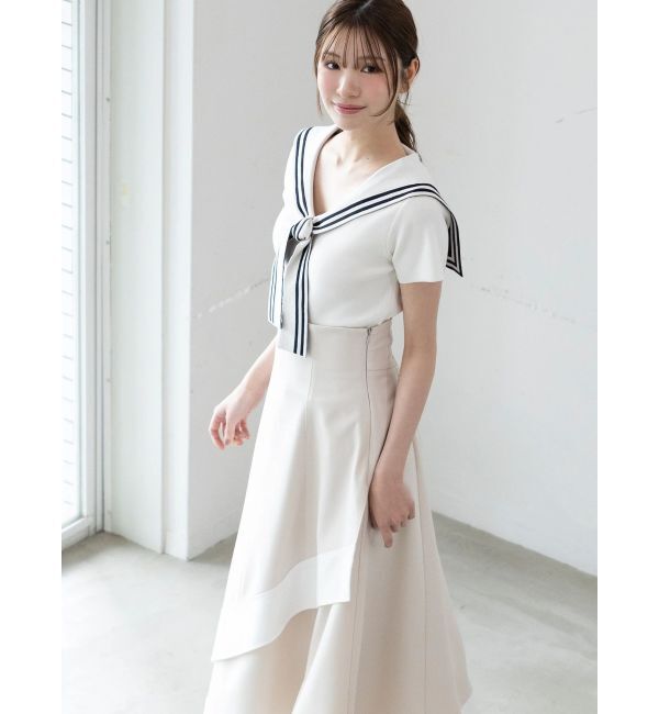 MERCURYDUO「セーラーカラーニット」|ニット・セーター|