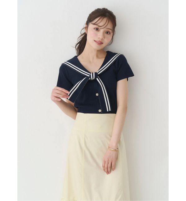 MERCURYDUO「セーラーカラーニット」|ニット・セーター|