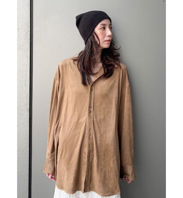 Ungrid「スウェードライクルーズシャツ」|シャツ・ブラウス|