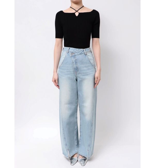 LAGUNAMOON「ワイドフレアデニムパンツ」|デニム|