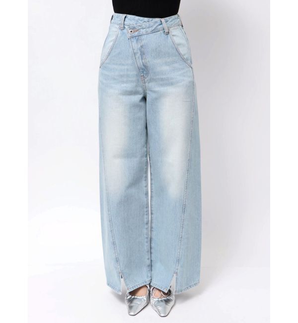 LAGUNAMOON「ワイドフレアデニムパンツ」|デニム|