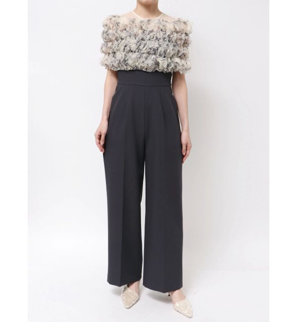 LAGUNAMOON「LADYチュールオフショルパンツドレス」|ワンピース|