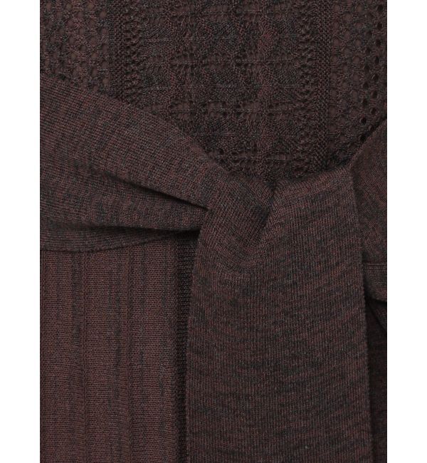 LAGUNAMOON「ストライプメッシュニットワンピース」|ワンピース|