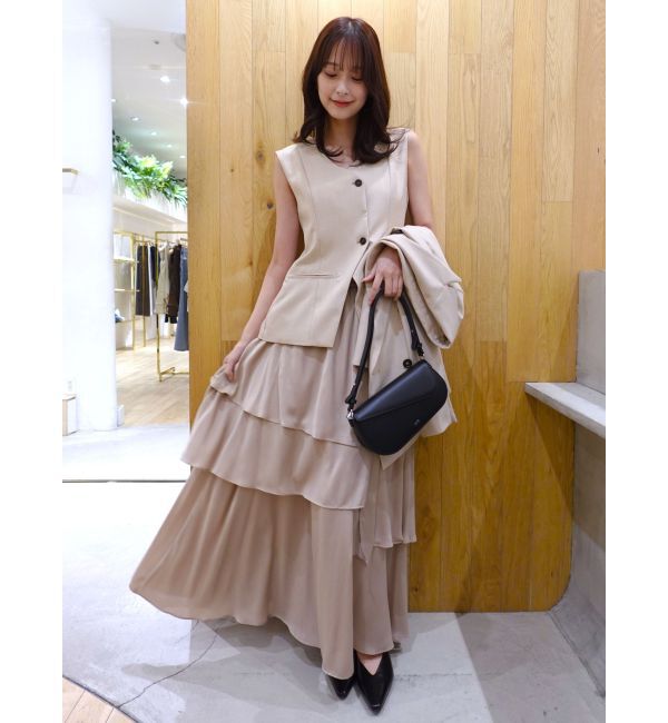 LAGUNAMOON「ティアードスカートドッキングベストワンピース」|ワンピース|