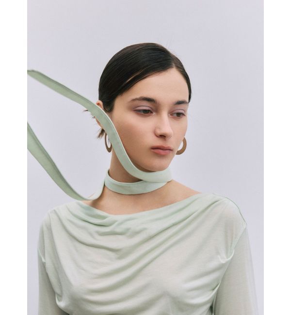 LAGUNAMOON「ドレープボウタイカットトップス」|Tシャツ・カットソー|ミントグリーン