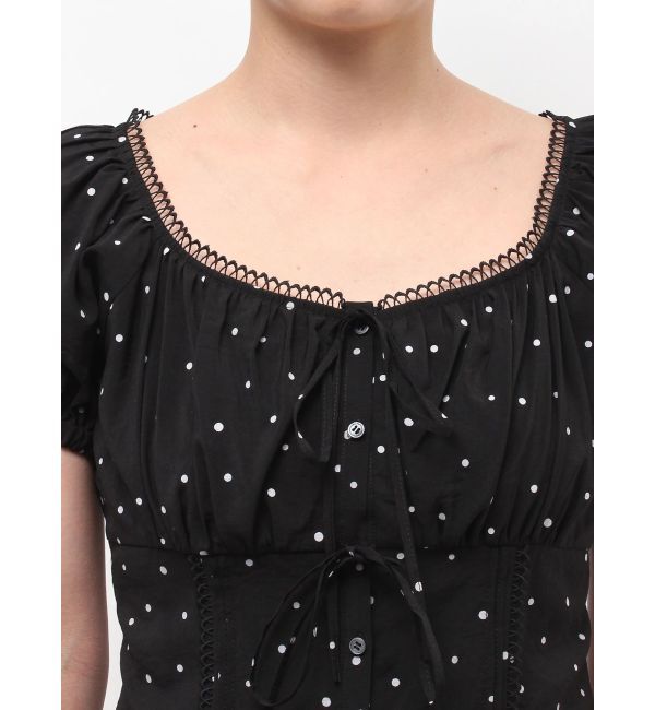 LAGUNAMOON「トリミングレースデザインブラウス」|シャツ・ブラウス|