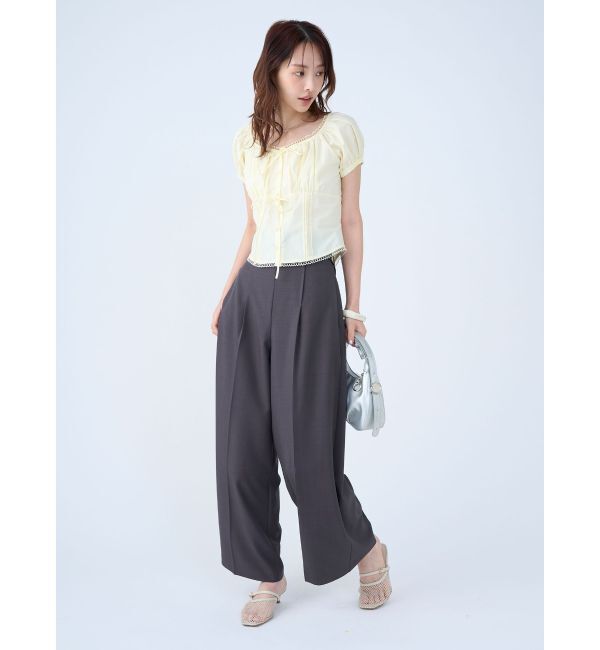 LAGUNAMOON「トリミングレースデザインブラウス」|シャツ・ブラウス|