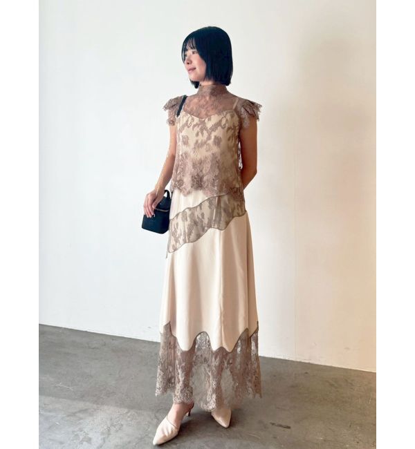 LAGUNAMOON「LADYレースエンブロイダリーキャミワンピース」|ワンピース|