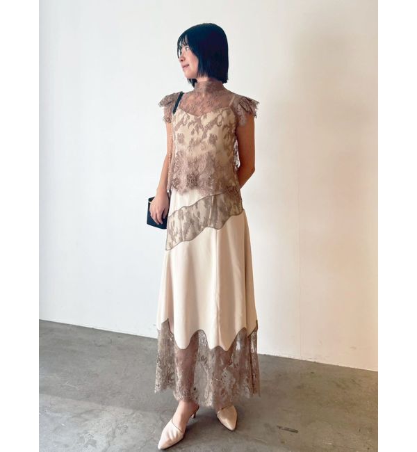 LAGUNAMOON「LADYレースエンブロイダリーキャミワンピース」|ワンピース|