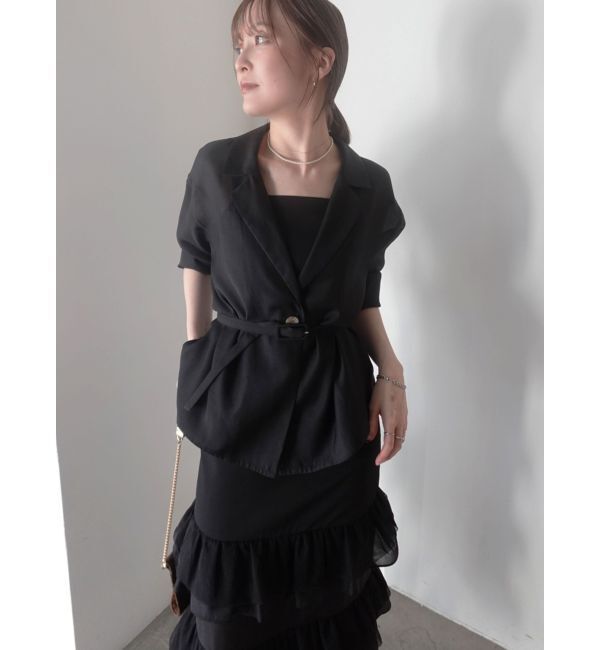 LAGUNAMOON「LADYシアージャケット&times;ティアードキャミワンピース」|ワンピース|