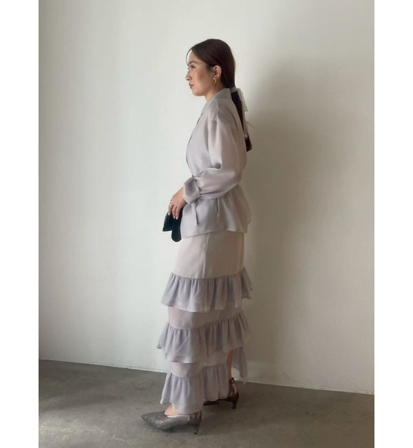 LAGUNAMOON「LADYシアージャケット&times;ティアードキャミワンピース」|ワンピース|