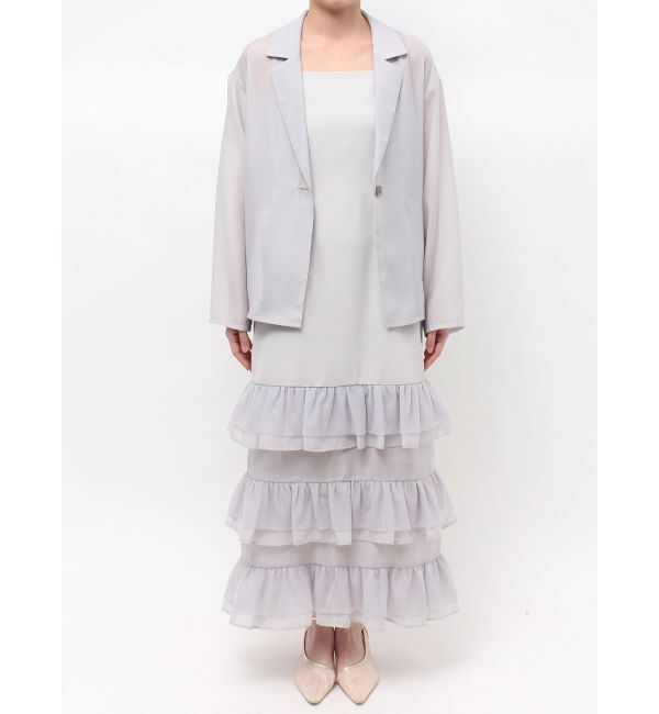 LAGUNAMOON「LADYシアージャケット&times;ティアードキャミワンピース」|ワンピース|