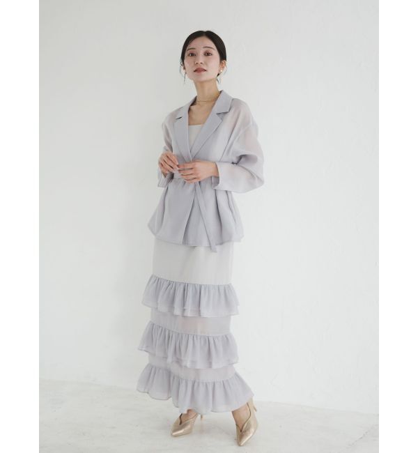 LAGUNAMOON「LADYシアージャケット&times;ティアードキャミワンピース」|ワンピース|