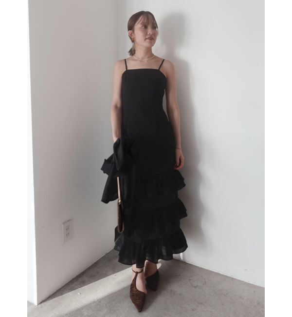 LAGUNAMOON「LADYシアージャケット&times;ティアードキャミワンピース」|ワンピース|