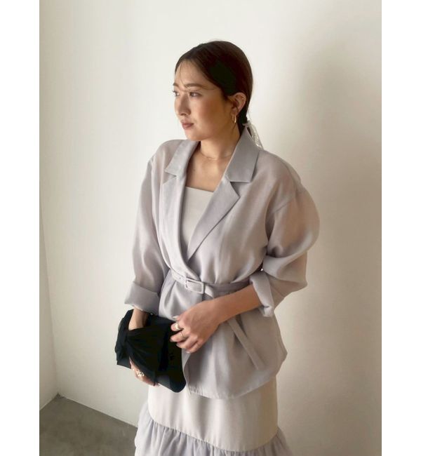 LAGUNAMOON「LADYシアージャケット&times;ティアードキャミワンピース」|ワンピース|