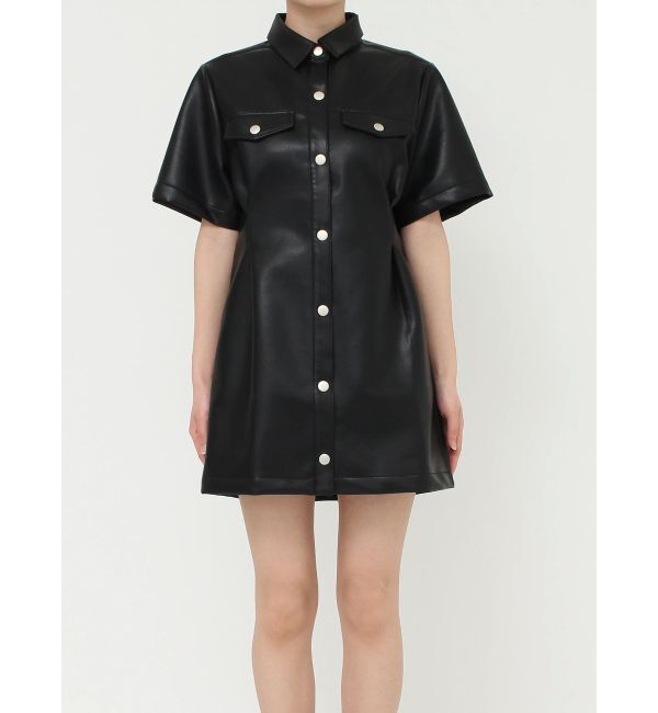 EVRIS「フェイクレザーミニワンピース」|ワンピース|