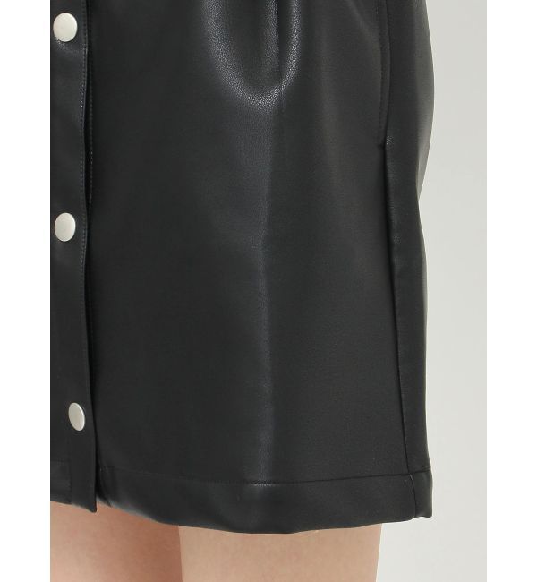 EVRIS「フェイクレザーミニワンピース」|ワンピース|