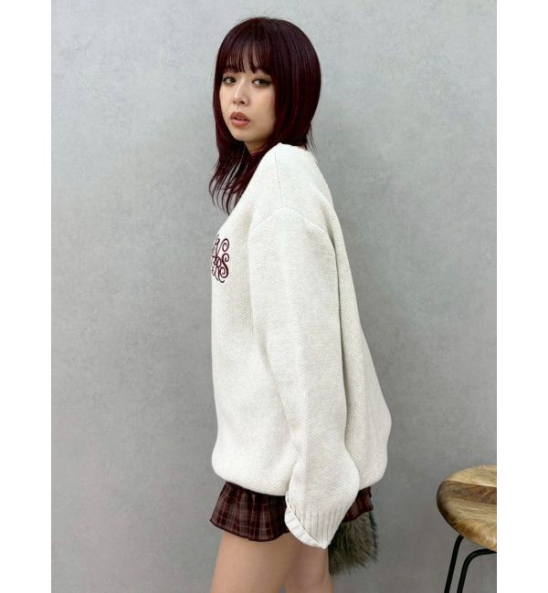 EVRIS「ワンポイントバックオープンニットトップス」|ニット・セーター|